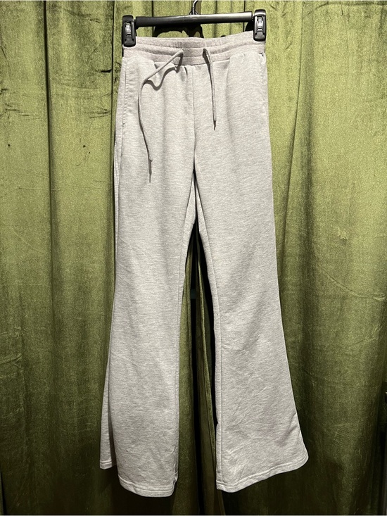 SHEIN Pants - SHEIN Light Gray Flare Drawstring Joggers